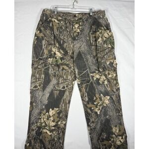VTG Jerzees Outdoors Camo Cargo Pants Mens 2XL Brown Camouflage Hunting Baggy